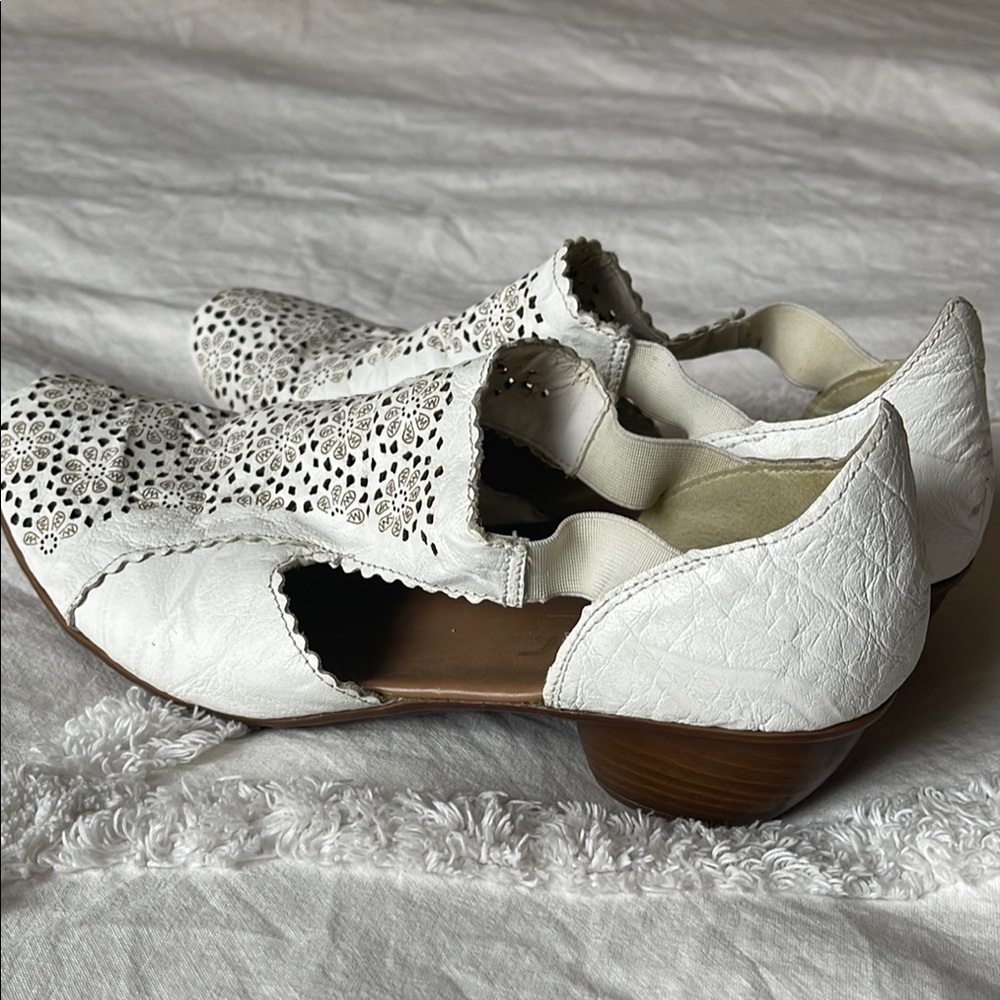 Elegant White Cutout Shoes